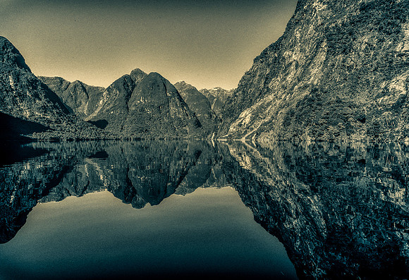 Milford Reflections - old BW