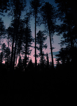 Montana Cabin at Sunset
