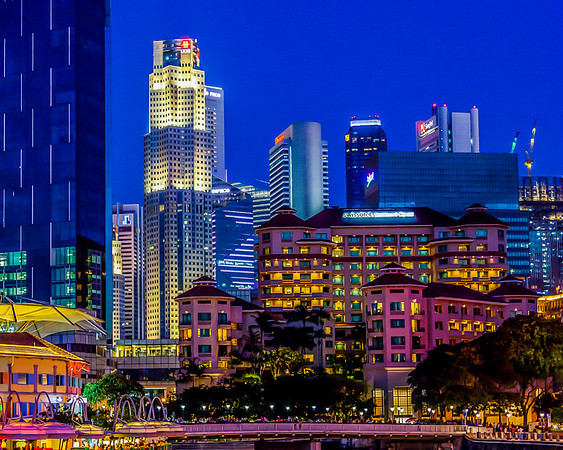 Singapore Night Skyline